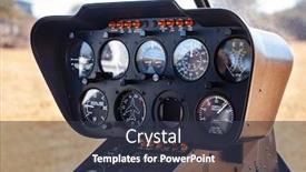  Presentation with cabin - Colorful PPT layouts enhanced with helicopter-gauges-in-the-pilot backdrop and a tawny brown colored foreground
