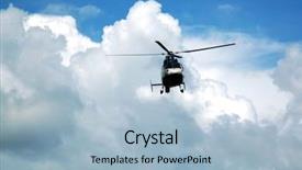  Presentation with helicopter - Beautiful PPT theme featuring helicopter in the air backdrop and a light blue colored foreground