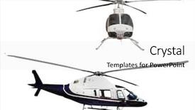  Presentation with helicopter - Slides having helicopter isolated on the white background and a white colored foreground