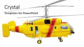  Presentation with helicopter - PPT layouts featuring helicopter isolated under the white background background and a white colored foreground