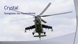  Presentation with air force - Slides consisting of helicopter mi-24 hind - czech background and a sky blue colored foreground