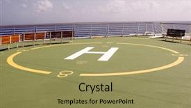  Presentation with helicopter - Colorful theme enhanced with helicopter pad on cruise ship backdrop and a coral colored foreground