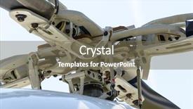  Presentation with rotor - Presentation theme having helicopter rotor detail background and a gray colored foreground