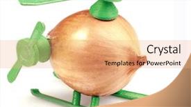  Presentation with onion - Cool new presentation theme with helicopter toy improvisation made backdrop and a coral colored foreground