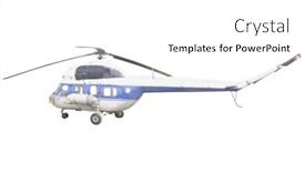  Presentation with helicopter - Amazing slides having helicopter under the white background backdrop and a white colored foreground