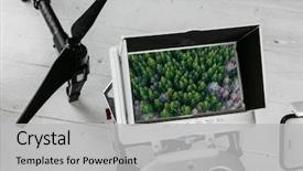  Presentation with drone military - Amazing slide deck having military helicopters - drone aerial photography concept backdrop and a light gray colored foreground