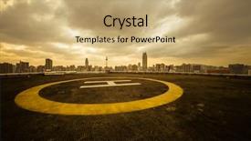  Presentation with china guangzhou - Beautiful presentation theme featuring engineering - engineer woman and cityscape mixed backdrop and a white colored foreground.