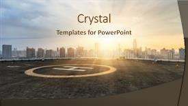  Presentation with china guangzhou - Cool new presentation with heliport and skyline in guangzhou backdrop and a lemonade colored foreground