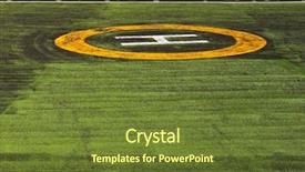  Presentation with signal - Presentation theme enhanced with heliport visual signal background and a  colored foreground