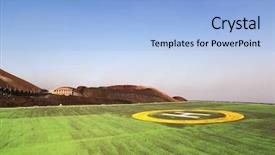  Presentation with signal - Beautiful presentation theme featuring heliport visual signal backdrop and a  colored foreground