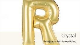  Presentation with balloon - Audience pleasing PPT theme consisting of helium balloons - gold balloon font part backdrop and a blonde colored foreground