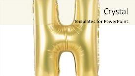  Presentation with vapor font - Cool new presentation with helium balloons - gold balloon font part backdrop and a blonde colored foreground