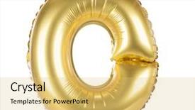  Presentation with balloon - Presentation theme having helium balloons - gold balloon font part background and a yellow colored foreground