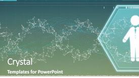  Presentation with diagram - Theme having helix diagram of dna background and a gray colored foreground