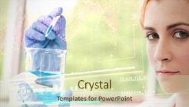  Presentation with diagram - Beautiful theme featuring helix diagram of dna backdrop and a soft green colored foreground