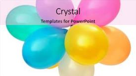  Presentation with hot air balloons racing - Colorful slides enhanced with hellium ballons - air balloons isolated backdrop and a lavender colored foreground