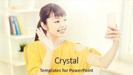  Presentation with technology - Amazing slide set having hello - people technology and leisure concept backdrop and a blonde colored foreground