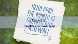  Presentation with greetings - Presentation theme having hello-april-the-month background and a light blue colored foreground