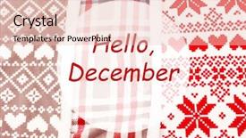  Presentation with december - Slide deck featuring hello december greeting card background and a lemonade colored foreground