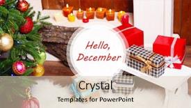  Presentation with greeting card - Amazing PPT layouts having hello december greeting card backdrop and a lemonade colored foreground