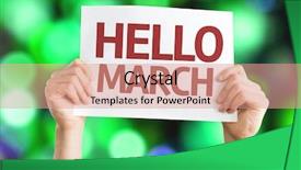  Presentation with colorful fancy carp fish koi - Cool new PPT theme with hello march card with colorful backdrop and a coral colored foreground