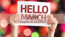  Presentation with colorful - Beautiful slides featuring hello march card with colorful backdrop and a coral colored foreground