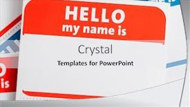  Presentation with name - Amazing theme having hello-my-name-is-name backdrop and a white colored foreground