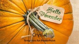  Presentation with november - PPT layouts having hello november price tag background and a gold colored foreground