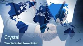  Presentation with business hello - Amazing slide deck having hello world - business concept of cooperation backdrop and a ocean colored foreground