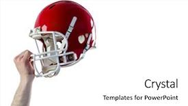  Presentation with american football and helmet on field - PPT layouts having helmet of an american football background and a  colored foreground