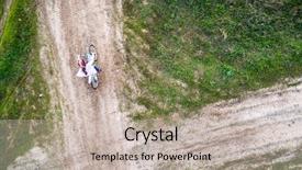  Presentation with rides - Cool new PPT theme with helmet on country road backdrop and a soft green colored foreground