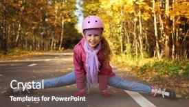  Presentation with asphalt - Beautiful PPT layouts featuring helmet sitting on the split backdrop and a tawny brown colored foreground