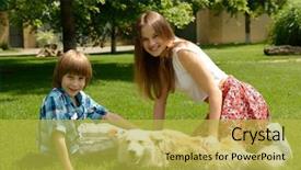  Presentation with teen girl tech - Beautiful PPT theme featuring helminth - beautiful happy teen girl backdrop and a yellow colored foreground