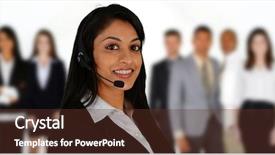  Presentation with customer service - Presentation theme with help as a customer service background and a tawny brown colored foreground