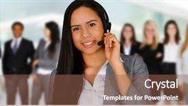  Presentation with teamwork volunteer charity help giving - Slide set enhanced with help as a customer service background and a tawny brown colored foreground