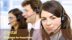  Presentation with customer service and professionalism - Audience pleasing slides consisting of help desk support - customer service team working backdrop and a tawny brown colored foreground