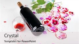  Presentation with goblet - Slide deck having help jam - grapes painted with wine cork background and a lemonade colored foreground