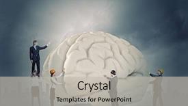  Presentation with human mind - Slide deck enhanced with help mind - huge human brain and many background and a light gray colored foreground