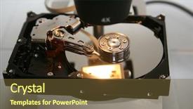  Presentation with electron microscope - Audience pleasing theme consisting of help of a microscope backdrop and a tawny brown colored foreground