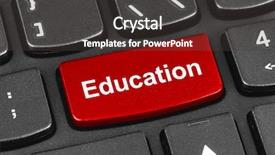  Presentation with key education - Amazing PPT layouts having help solution red book - computer notebook keyboard with education backdrop and a dark gray colored foreground