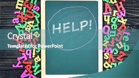  Presentation with magnetic - Theme enhanced with help text on school board background and a teal colored foreground
