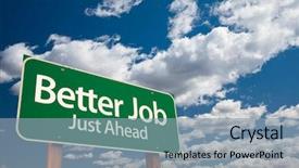  Presentation with help wanted - PPT theme having help wanted - better job just ahead green background and a light blue colored foreground