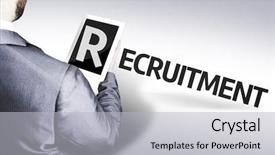  Presentation with help wanted - Slide deck enhanced with help wanted - business man with the text background and a light gray colored foreground