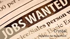  Presentation with classified - Amazing slides having help wanted - employment classified in a newspaper backdrop and a lemonade colored foreground