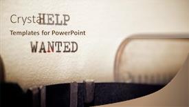  Presentation with help wanted - PPT layouts having help-wanted-phrase-written background and a sky blue colored foreground