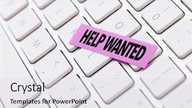  Presentation with help wanted - PPT theme having help wanted background and a  colored foreground