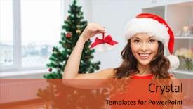  Presentation with jingle - PPT theme consisting of santa helper hat with jingle background and a red colored foreground