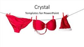  Presentation with sexy santa woman red - Beautiful slide set featuring helper on a clothes line backdrop and a white colored foreground