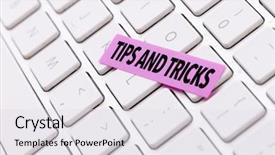  Presentation with tips internship - Slides featuring helpful hint - tips and tricks background and a light gray colored foreground