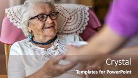  Presentation with hot tea - Amazing slide set having helpful-home-healthcare-nurse-gives backdrop and a violet colored foreground